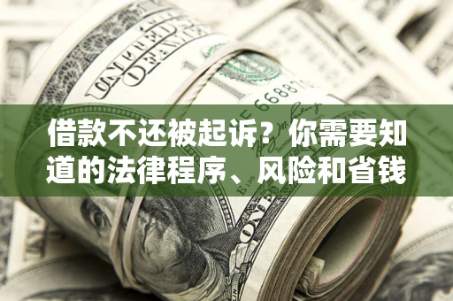 北京借款不还被起诉？你需要知道的法律程序、风险和省钱技巧